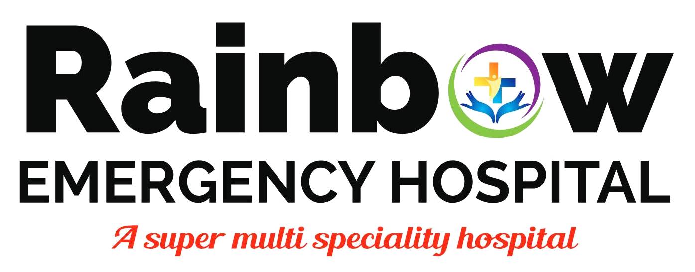 Rainbow Hospital Logo Pixelated Rainbow Gradiented Medical Center